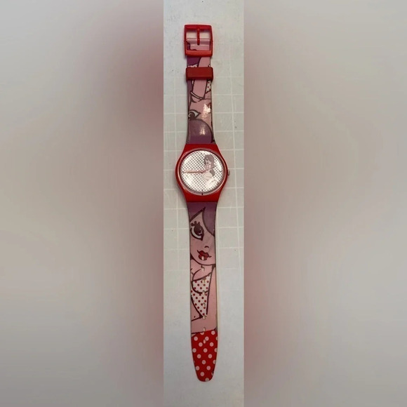 SWATCH Watch Vintage Pop Art Style Working HTF RARE - Picture 8 of 8